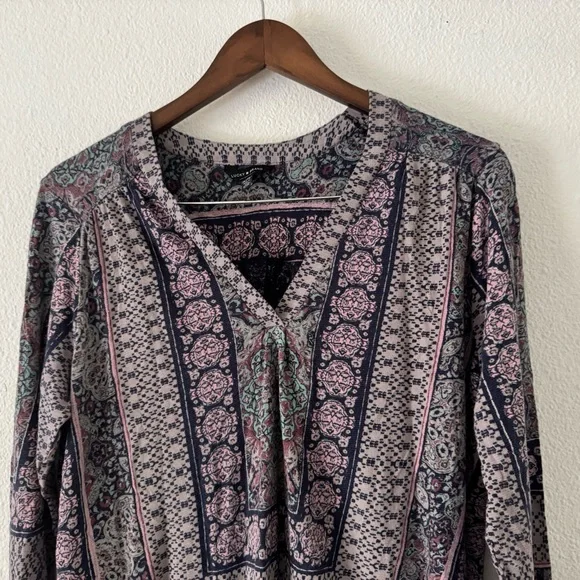 Lucky Brand Peasant Tunic Boho Chic Cottagecore Blouse XL Ethereal Whimsigoth - Picture 5 of 10